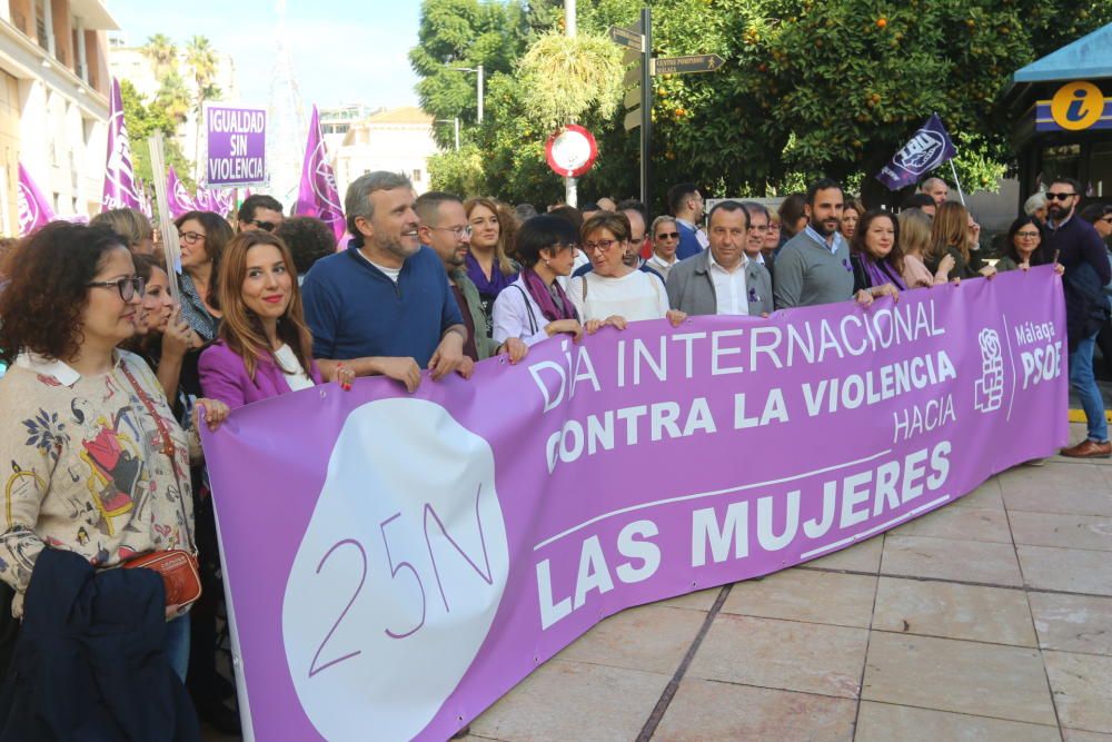 Manifestación contra la violencia de género en Málaga