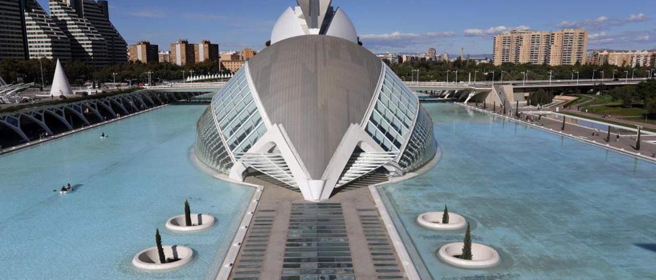 Imagen áerea de la Ciudad de las Artes y las Ciencias.