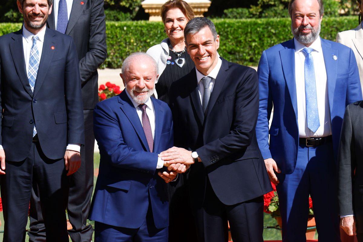 Lula und Sánchez am Freitag (17.4.) in Barcelona.