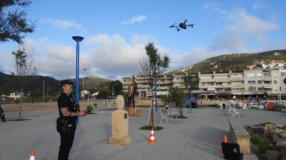 La Policía Local de Andratx refuerza la vigilancia y prevención mediante el uso de drones policiales