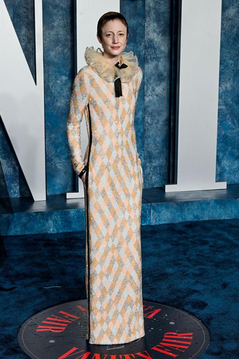 Andrea Riseborough en la fiesta de Vanity Fair tras los Premios Oscar 2023