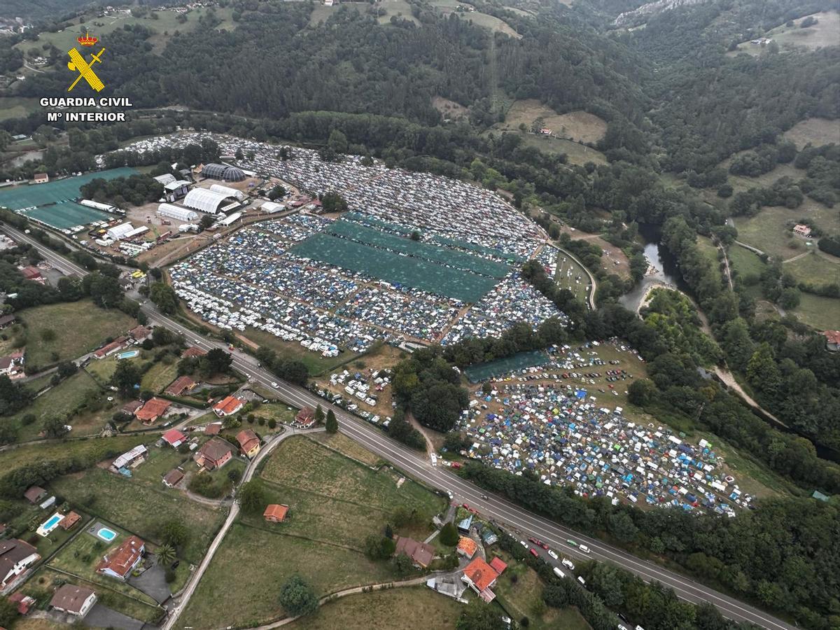 Fotografía aérea del festival