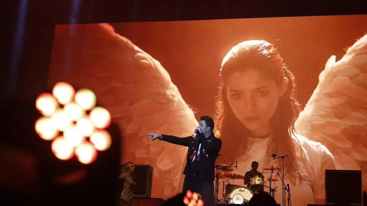 Un momento del concierto de Dani Martín en Zaragoza en 2022