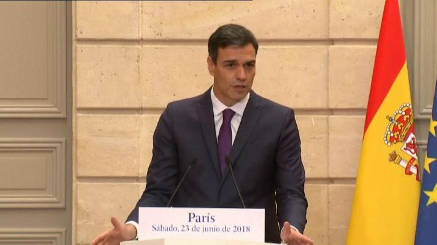 Sánchez agradece a Macron su solidaridad en la decisión del buque &#039;Aquarius&#039;