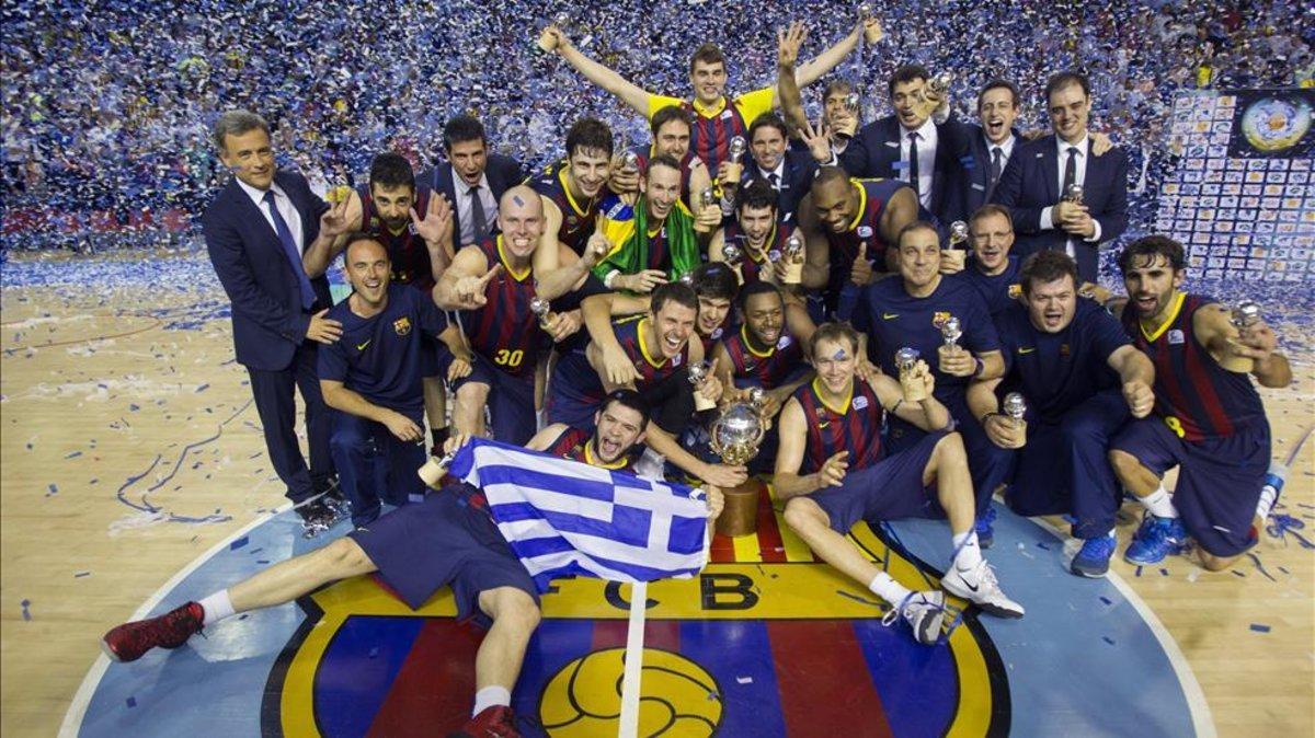 El Barça ganó su última Liga Endesa en 2014 con Xavi Pascual
