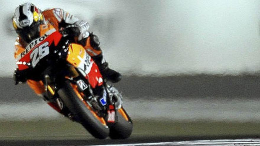 Dani Pedrosa, en un momento de los entrenamientos en el circuito de Losail