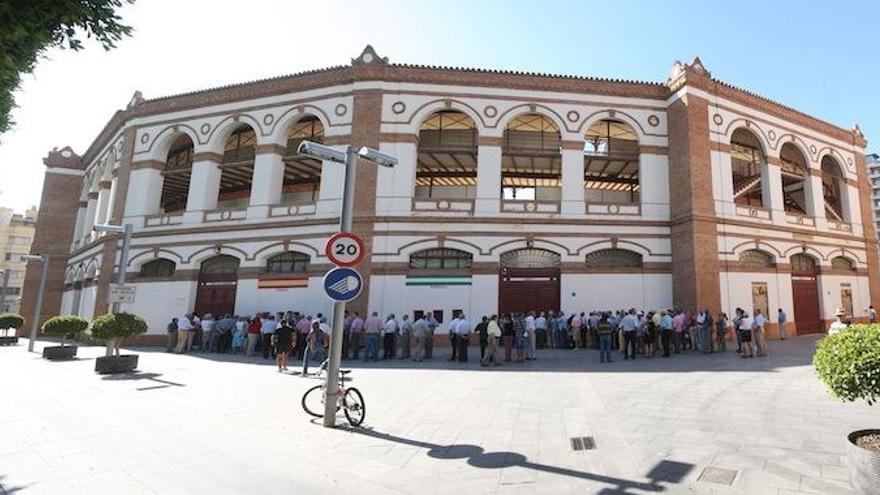 Detalle de la plaza de toros de La Malagueta.