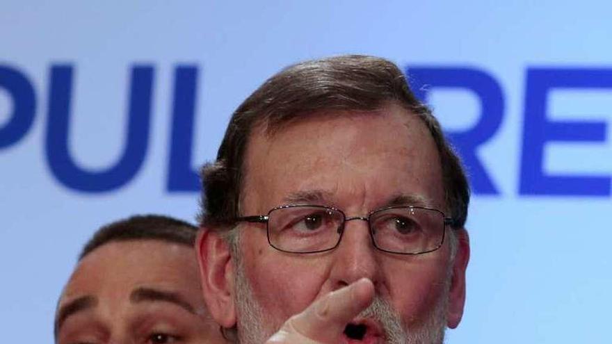 Rajoy, ayer, durante un acto del PP en Palma.