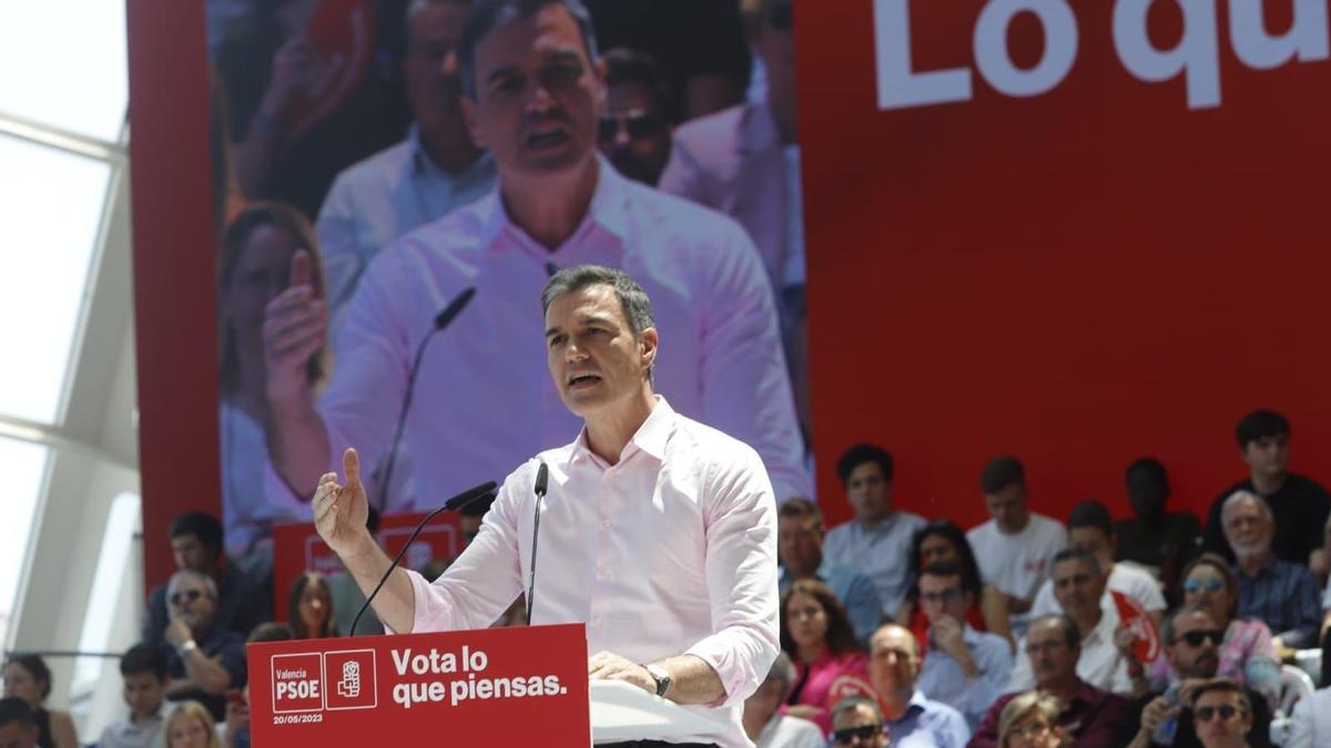 Pedro Sánchez, en Valencia.