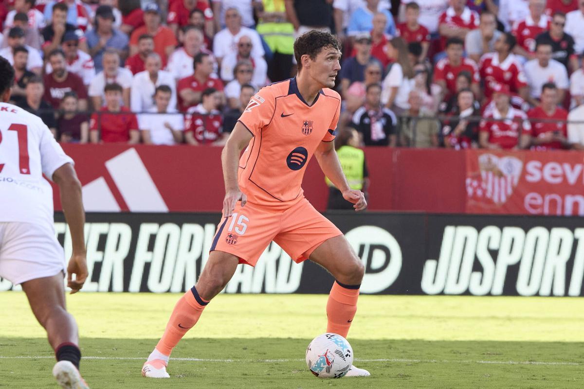 Christensen disputó los últimos minutos del partido entre Sevilla y Barça