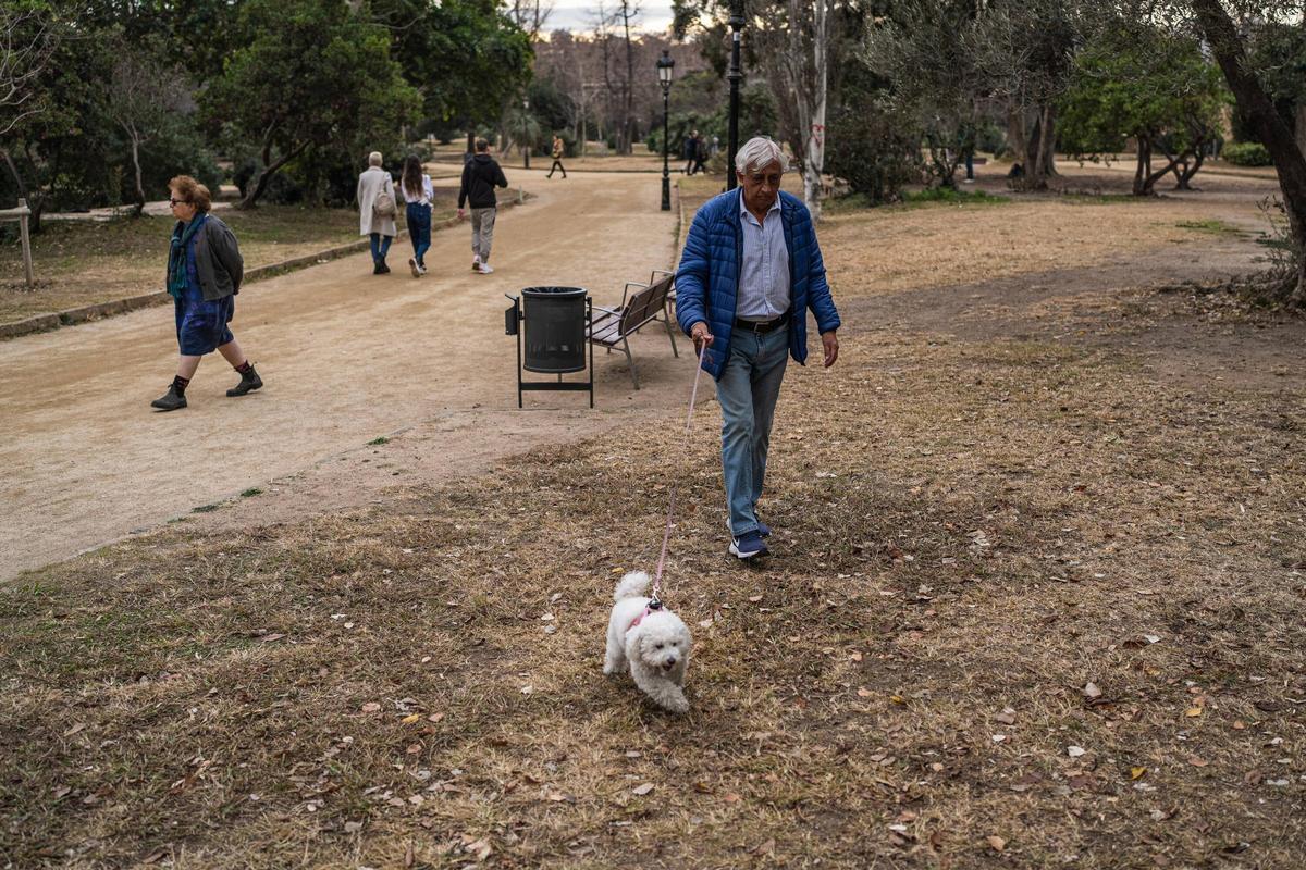 La sequía afecta los espacios verdes del Parque de la Ciutadella en Barcelona