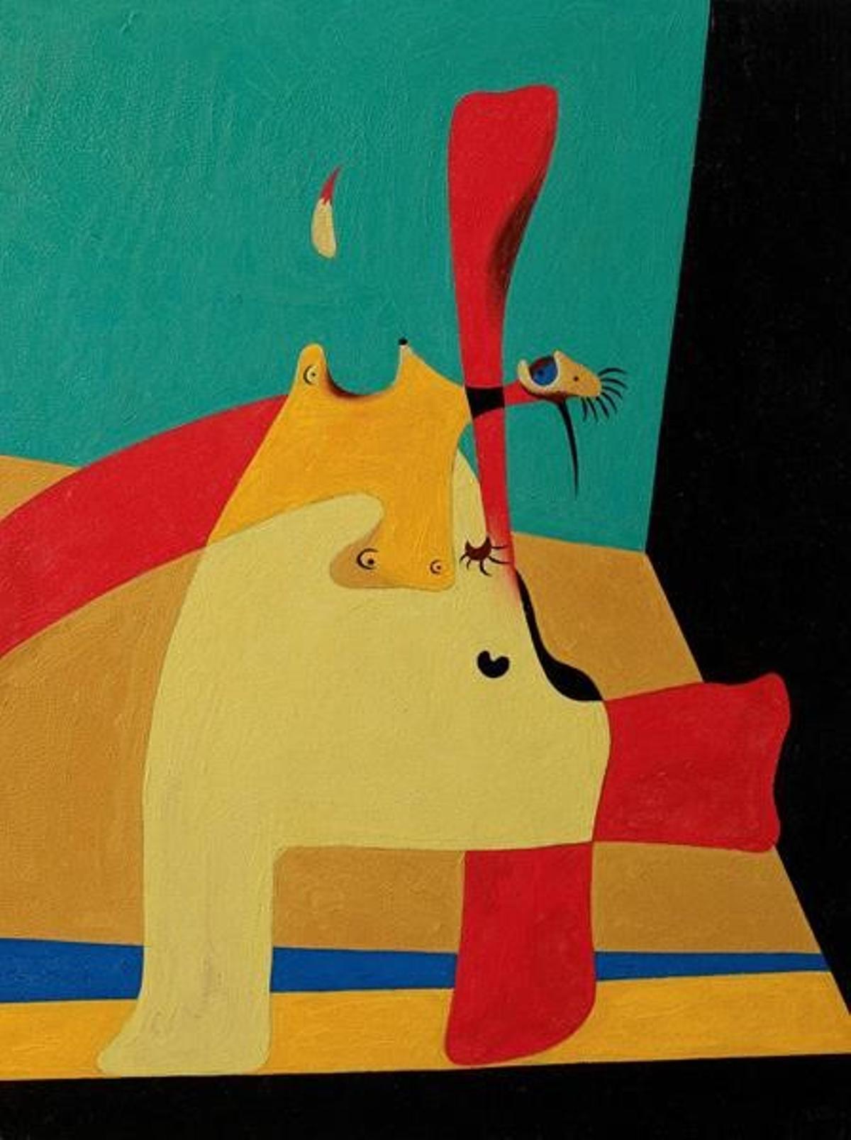 'Flama en l'espai i dona nua' (1932), pieza de Joan Miró que se expondrá en la muestra de ADLAN. 