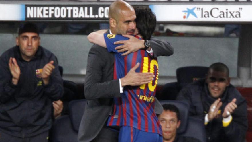 Messi le regala a Guardiola su mejor homenaje