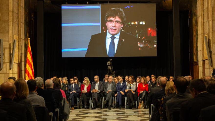 Puigdemont, en la presentación del Consejo de la República.