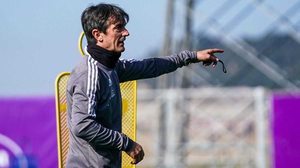 Pacheta, durante un entrenamiento del Valladolid