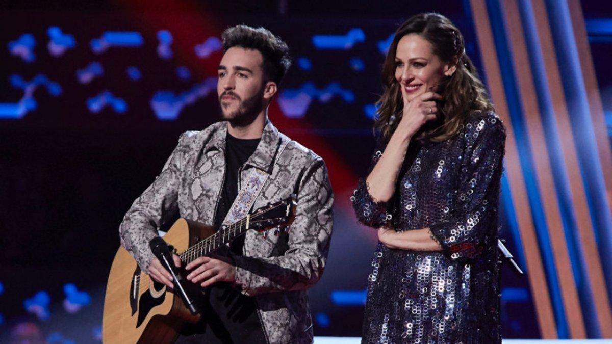 Eva González e Iván en los asaltos de 'La voz'