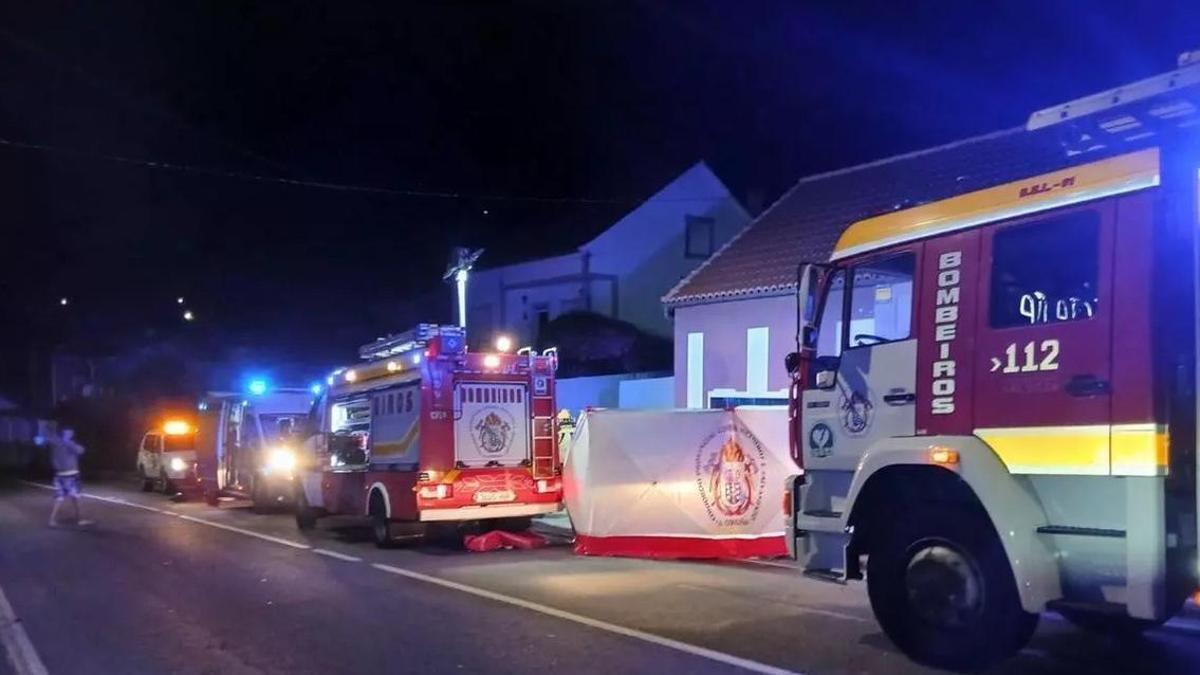 Operativo del accidente de A Pobra do Caramiñal.