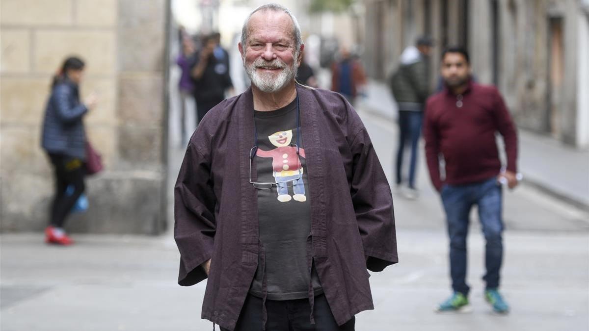 El director Terry Gilliam, en el Raval