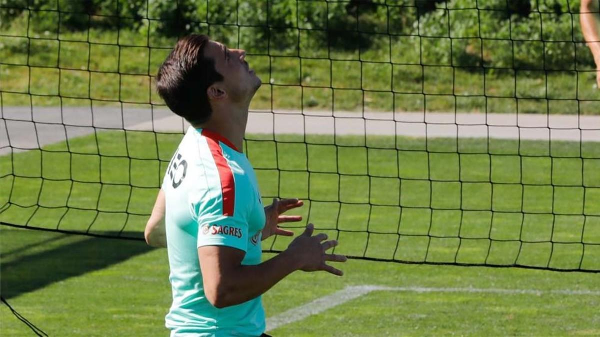 Bernardo Silva, entrenando con la selección portuguesa