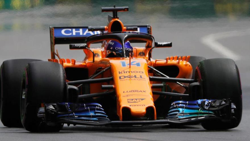 Fernando Alonso, en el circuito de Bakú.