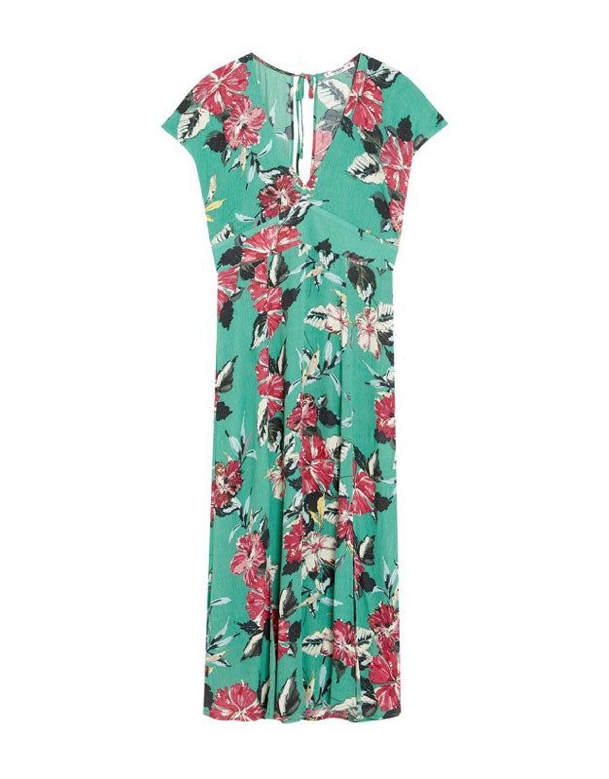 Vestido floral Pull and Bear (Precio: 29,99 euros)