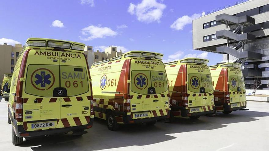 Ambulancias del 061 en Can Misses