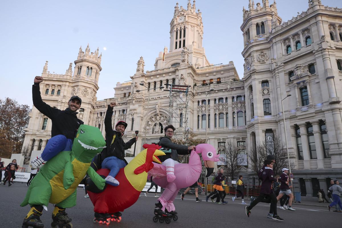 Un momento de la carrera popular de la San Silvestre Vallecana