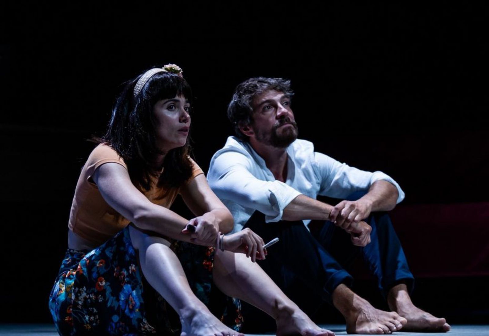  López y Gómez en una escena de la obra teatral.