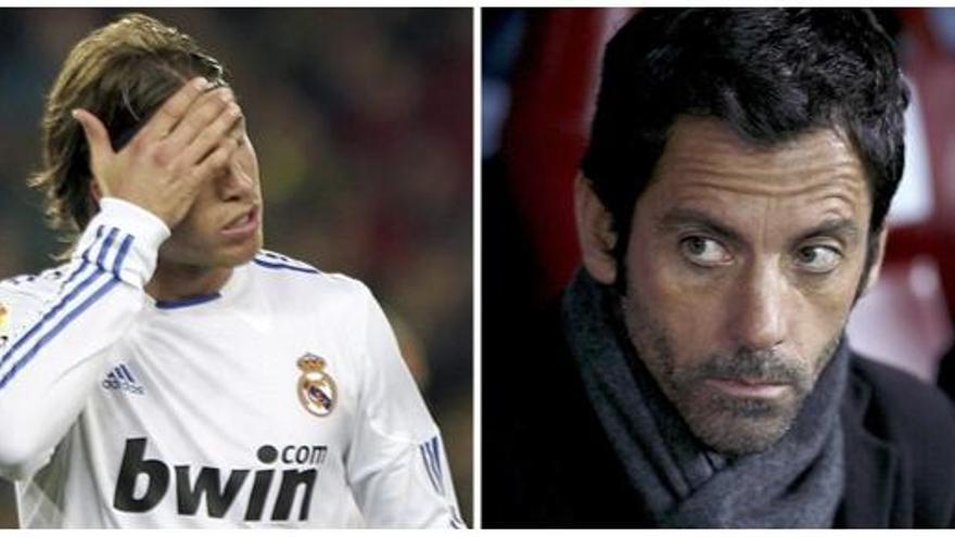 Sergio Ramos y Quique Sánchez Flores.