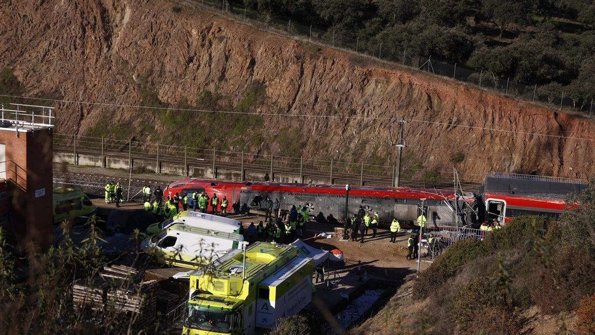 Estado del tren Iryo que descarriló en Adamuz