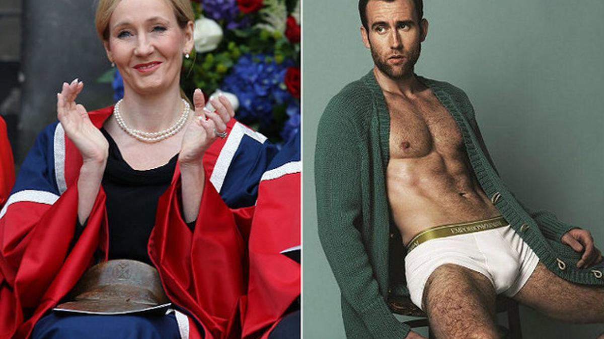 J.K. Rowling y Matthew Lewis han mantenido una divertida conversación a raíz de las fotos del actor en 'Attitude'.