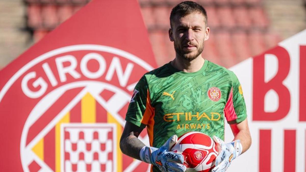 Rubén Blanco, durante su presentación con el Girona. | EFE