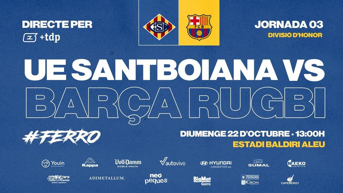 La UE Santboiana-Barça se podrá seguir por televisión