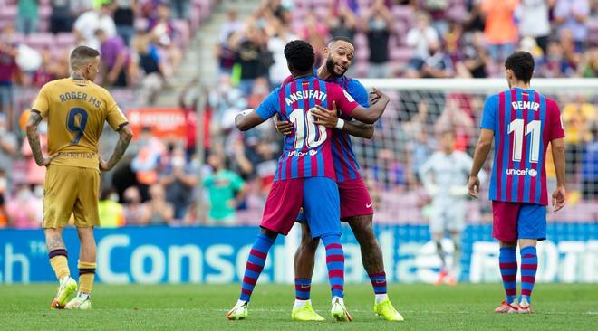 Las mejores imágenes del Barça - Levante: Ansu Fati, Depay, de Jong, Gavi, Nico...