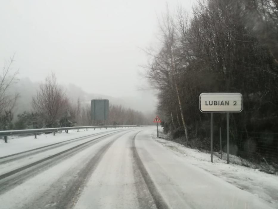 Efectos del temporal de nieve en la comarca de San