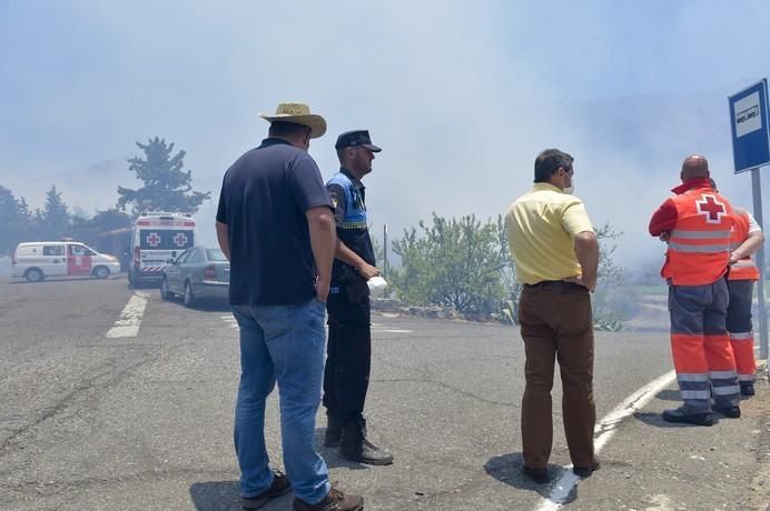 Incendio en la zona de Llano Grande