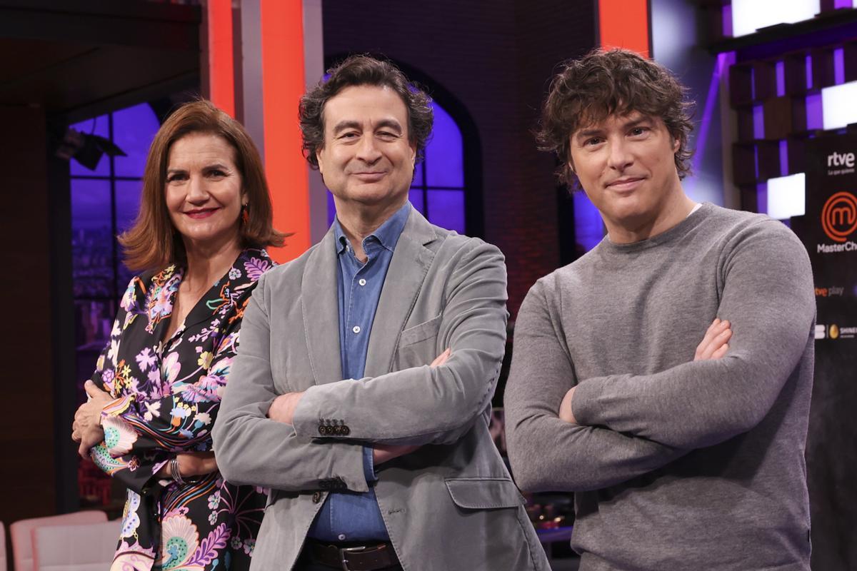 Los jueces de MasterChef: Samantha Vallejo, Pepe Rodríguez y Jordi Cruz
