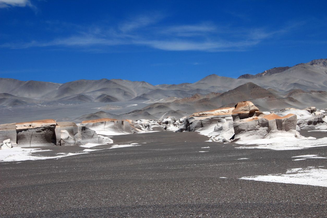 Campos de Piedra Pómez en Argentina.