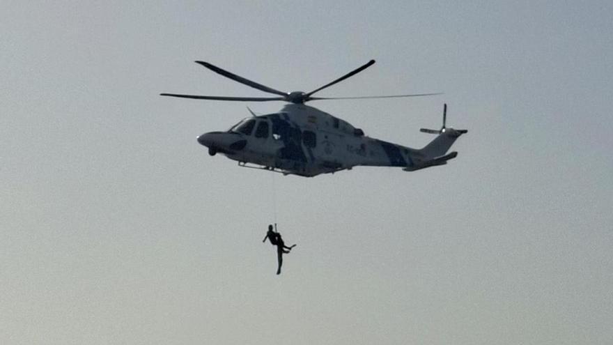 Un simulacro en el río Miño acaba con un caso real de búsqueda de un desaparecido
