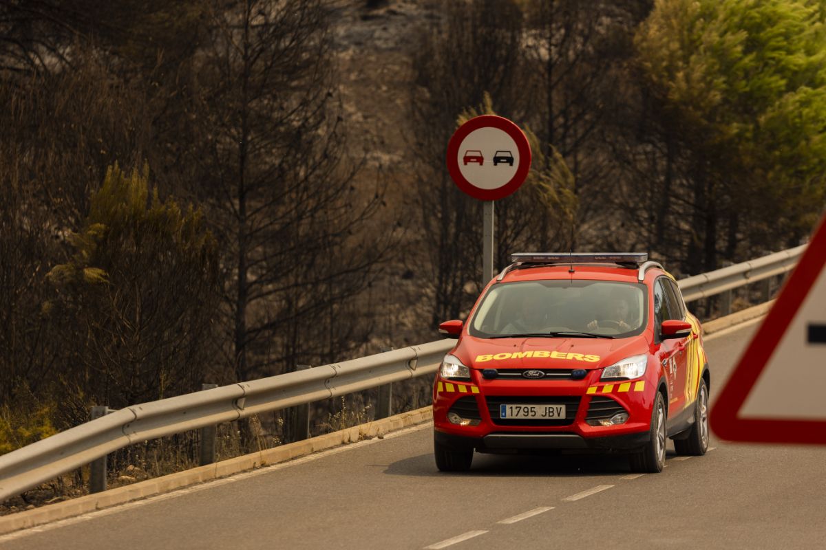 El incendio de Bejís, en imágenes