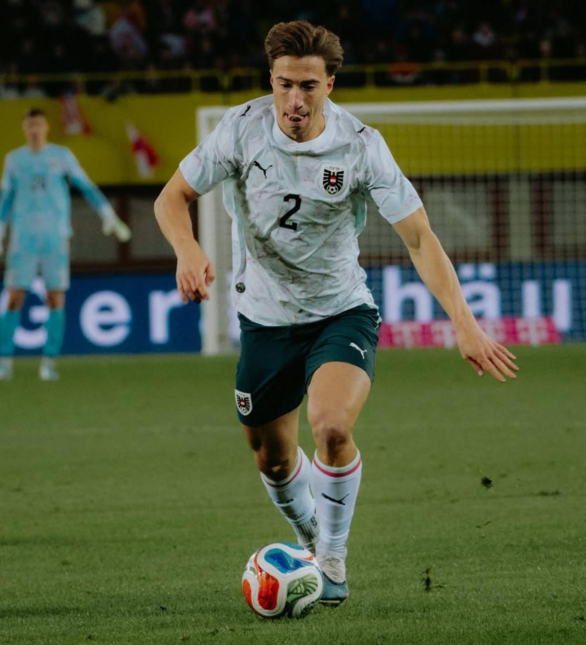 David Affengruber, con la selección austriaca en su debut