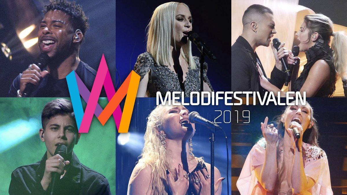 Algunos de los finalistas de esta edición del Melodifestivalen 2019