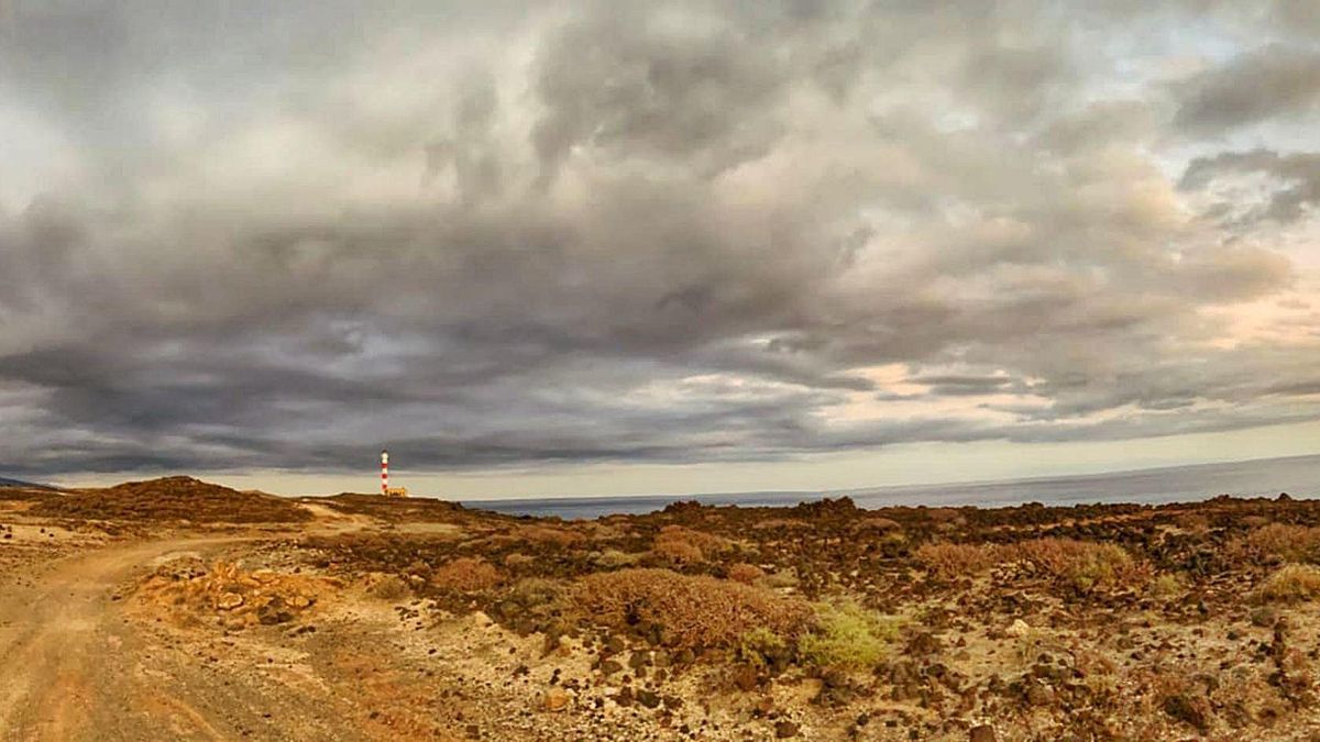 Panoramic view of Punta de Abona, where the tourist macro-complex on the coast of Arico is projected.