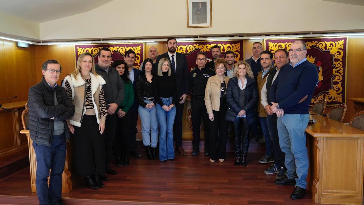 El vicepresidente, José Ángel Antelo, junto a los alcaldes de Alguazas, Las Torres, Ceutí y Lorquí.