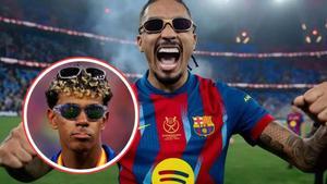 Lamine Yamal y Raphinha, protagonistas nuevamente con las gafas de soL tras conseguir la Supercopa 2026.
