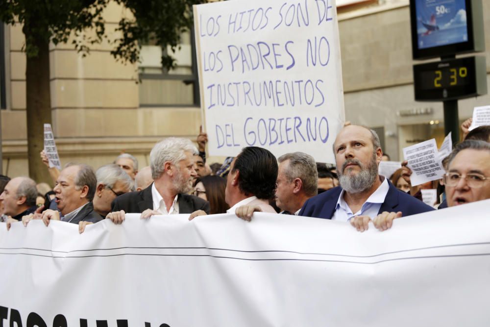 Protesta a favor del pin parental en Murcia