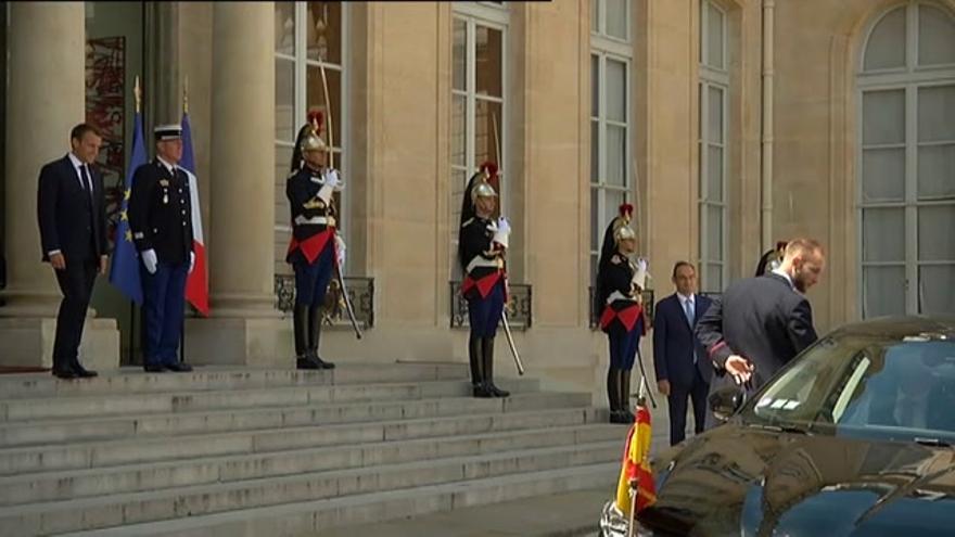 Macron recibe a Pedro Sánchez en el Elíseo