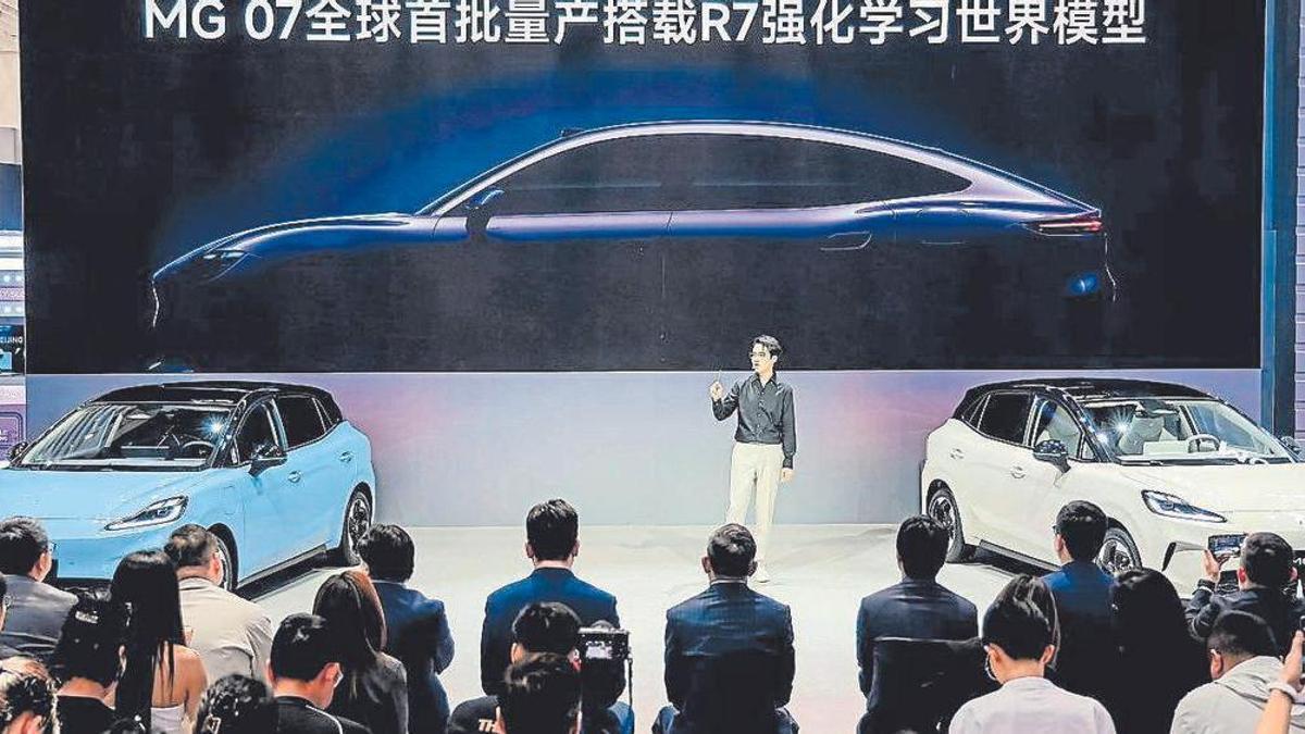 Una de las recientes presentaciones de MG en el salón del automóvil de Pekín.