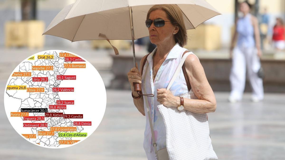 Este mes de juliol va camí de ser el més càlid de la història: la temperatura, comarca a comarca, a la Comunitat Valenciana