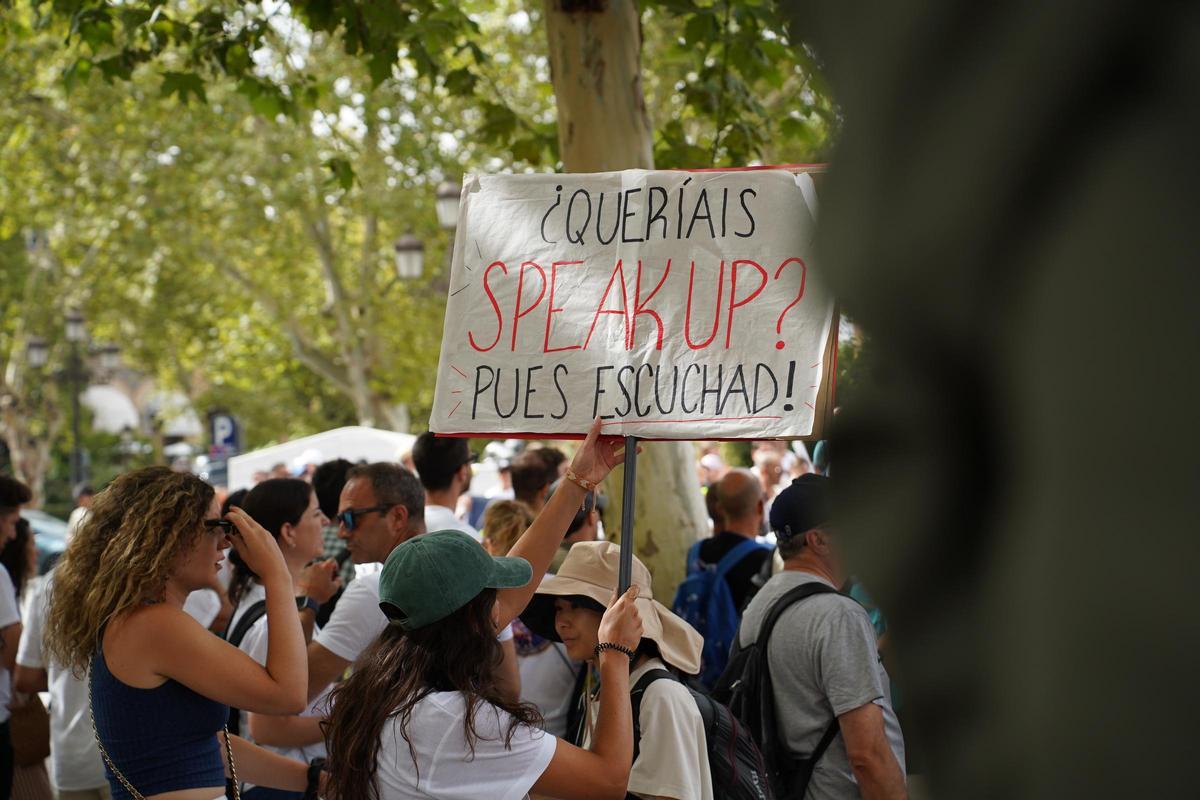 Las imágenes de la manifestación de Airbus en Sevilla